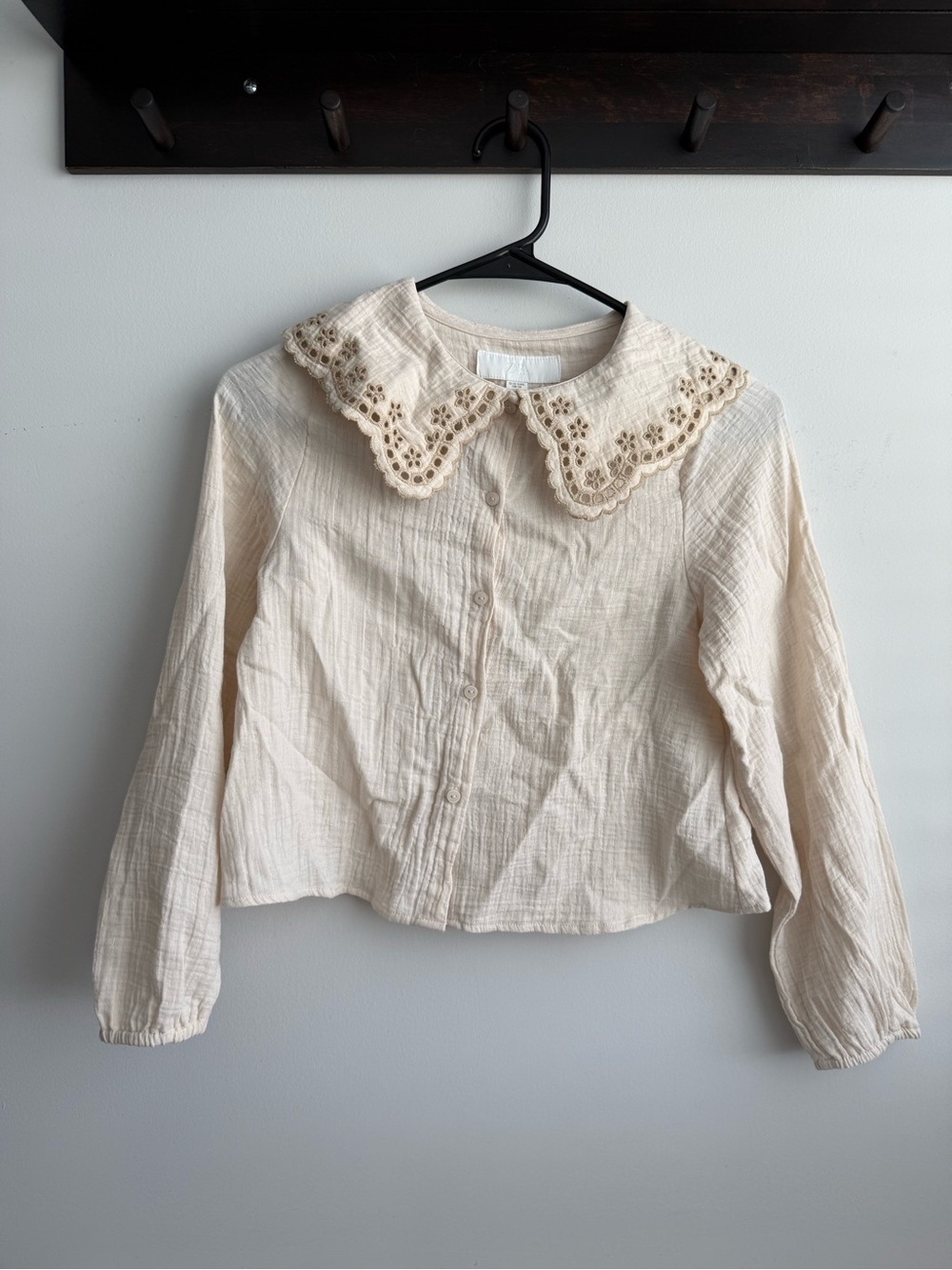 Zara Girls Peter Pan Collar Top